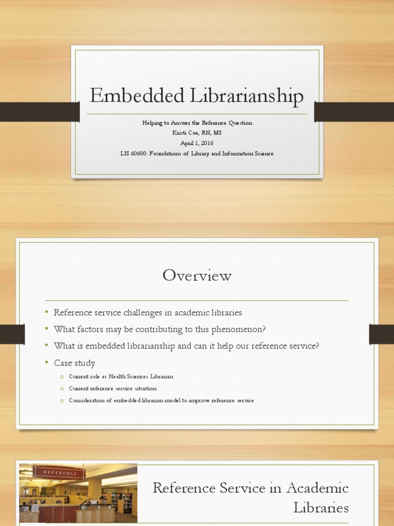 Embedded Librarianship | PDF | Librarian | Library Science