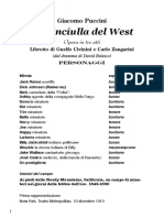 Libretto La Fanciulla Del West