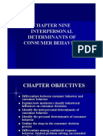 Chapter Nine Interpersonal Determinants of Consumer Behavior