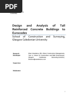 Design and Analysis of Tall Reinforced Concrete Buildings To Eurocodes