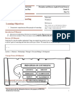 The Discipline of Counseling Learning Objectives