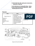 Presión de Entrega de La Bomba de Combustible Baja - Datos Válidos Pero Abajo de La Gama Normal de Operación - Nivel Moderadamente Grave