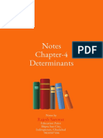 Class 12 Notes Determinants