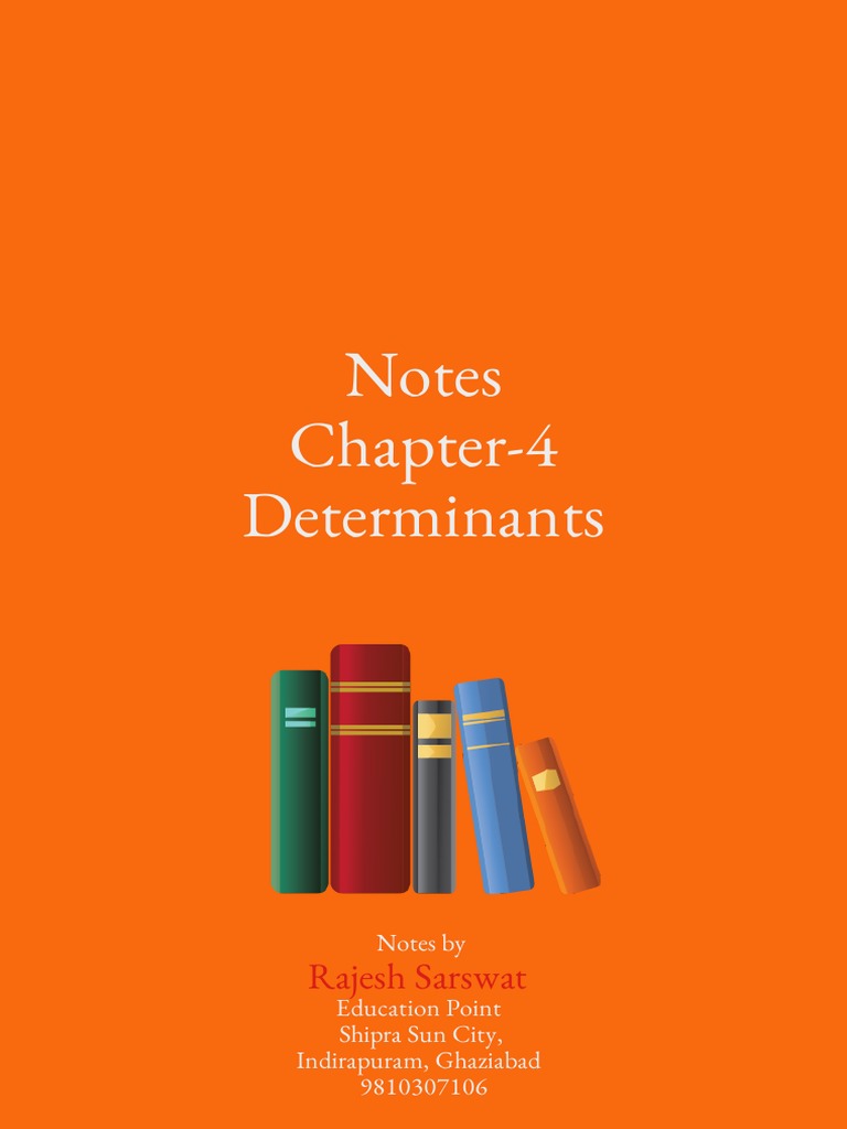 Class 12 Notes Determinants | Download Free PDF | Determinant | Matrix ...