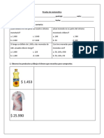 Prueba de Matemática