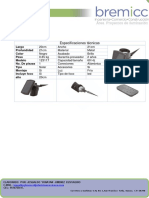 Especificaciones técnicas