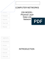 Computer Networks Osi Model: Physical Layer Data Link Network