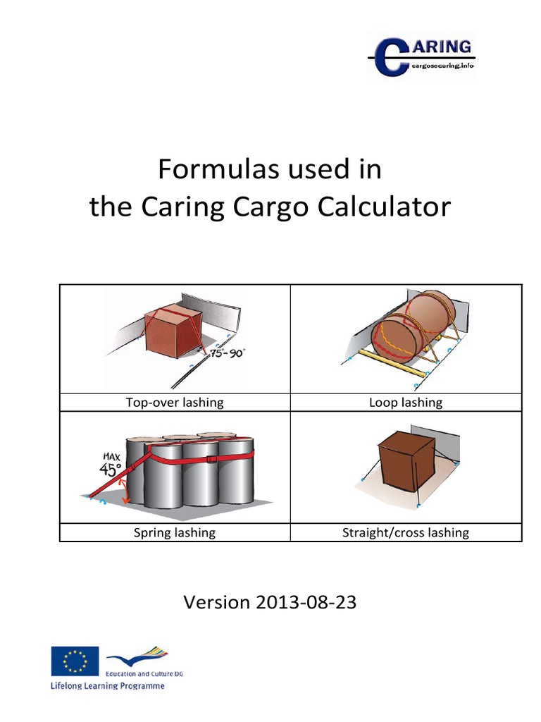 Cargo Calculator Formulas_EN Force Physical Quantities