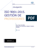 Iso 9001 2015 Proveedores