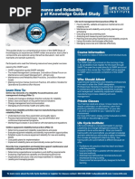 Society For Maintenance and Reliability Professionals Body of Knowledge Guided Study