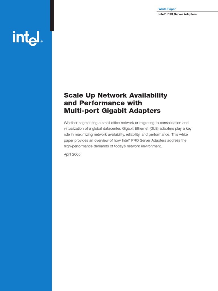 Scale Up Network Availability and Performance With Multi-Port Gigabit ...