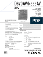 Service Manual: HCD-D670AV/N555AV