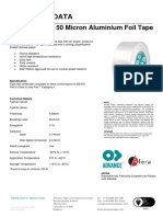 50 Micron Aluminium Foil Tape Technical Data Sheet
