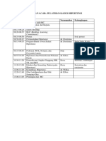 Rundown Acara Pelatihan Kader Hipertensi