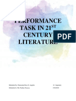 Performance Task in 21 Century Literature