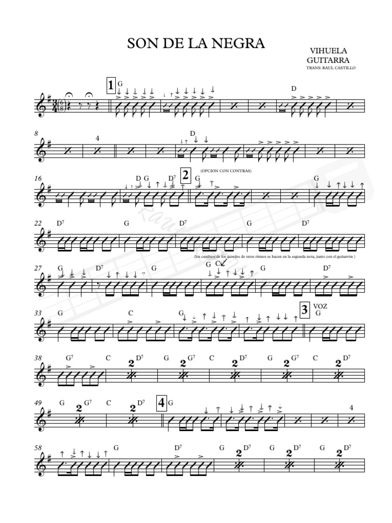 SON de LA NEGRA Partitura Completa Entretenimiento (general)