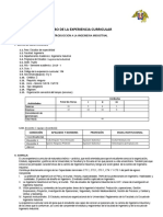 Silabo Introducción A La Ingeniería Industrial