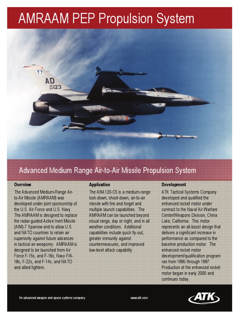 Advanced Medium Range Air-To-Air Missile Propulsion System | PDF ...
