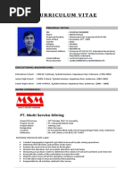 Curriculum Vitae: PT. Multi Service Mining