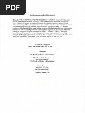 Nyu Winthrop Q3 2019 Lease Financial Statement