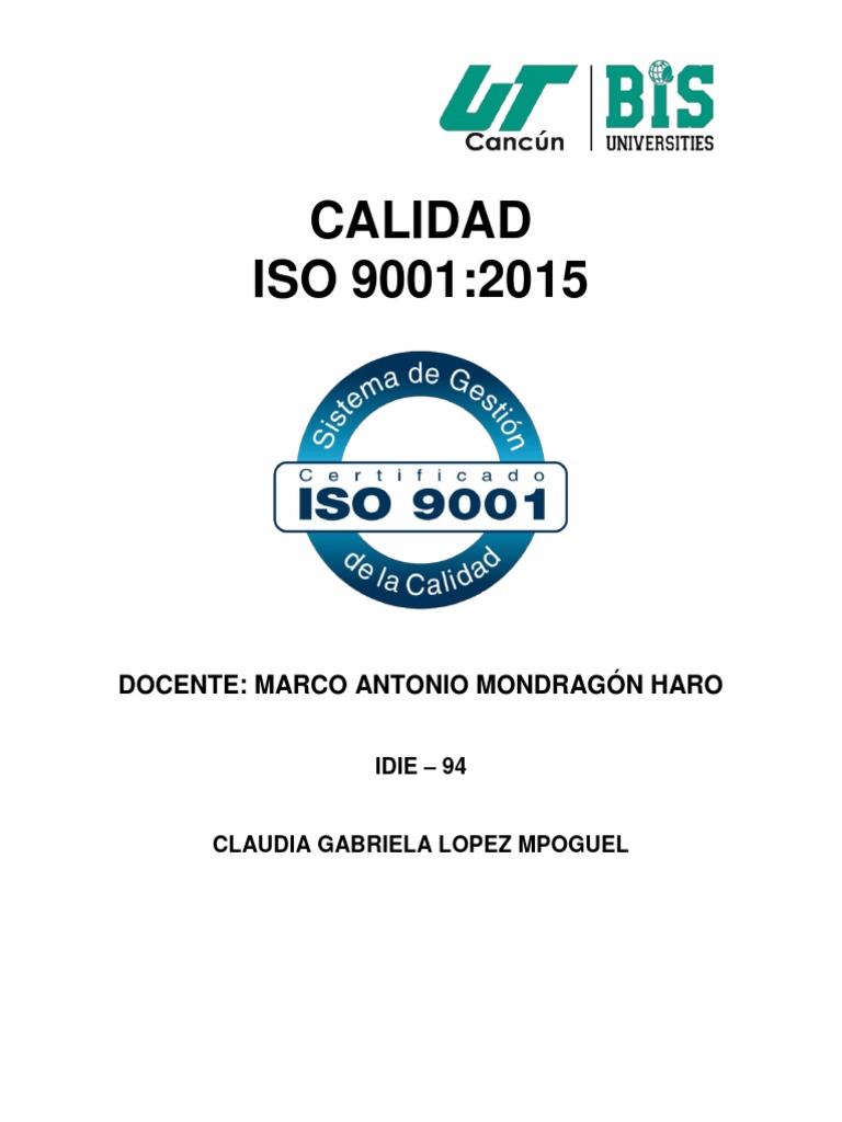 ISO 9001 Calidad Gestión | PDF | Gestión de la calidad | Calidad ...