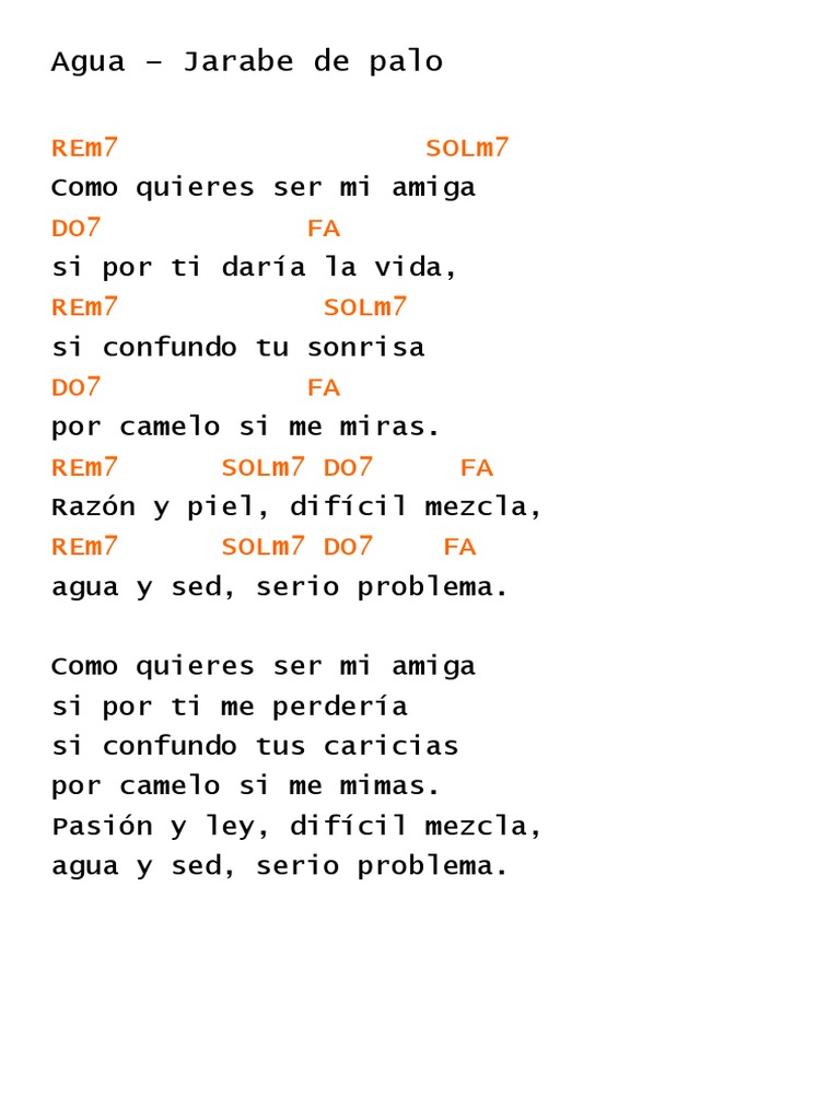 Agua Jarabe De Palo Tablaura Guitarra