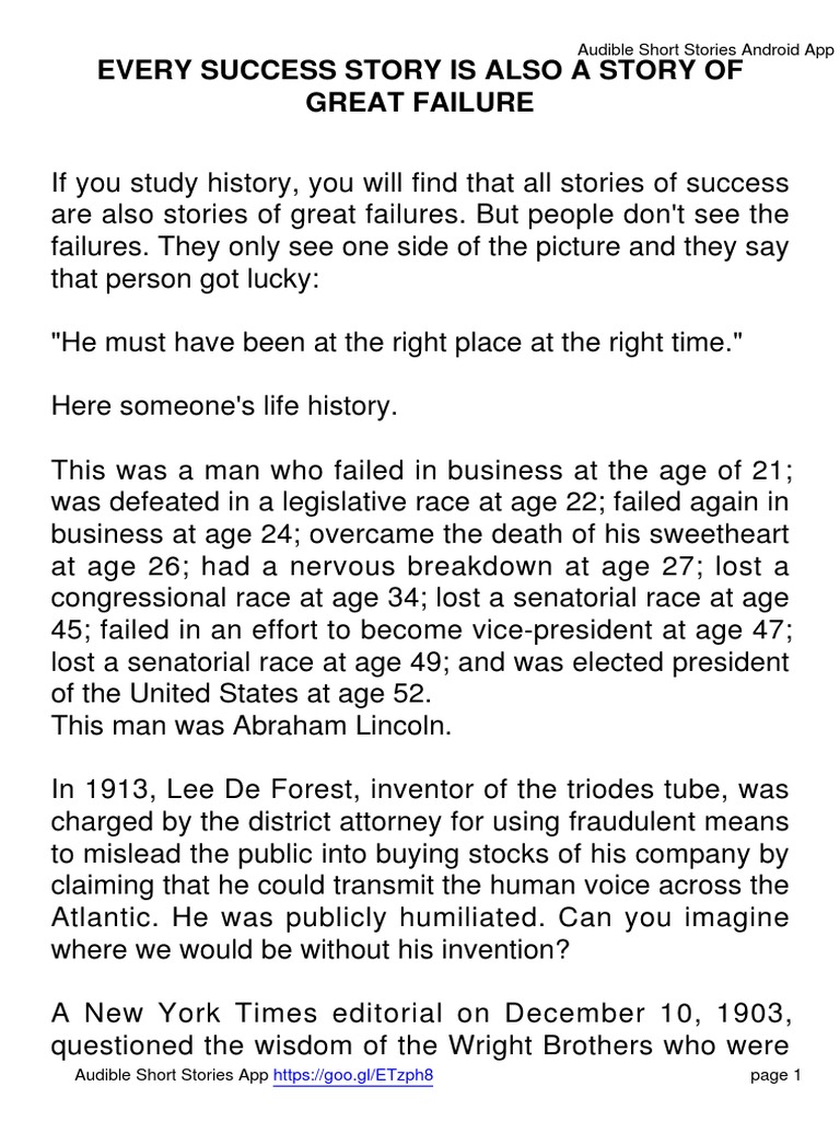 Success Through Great Failures | PDF