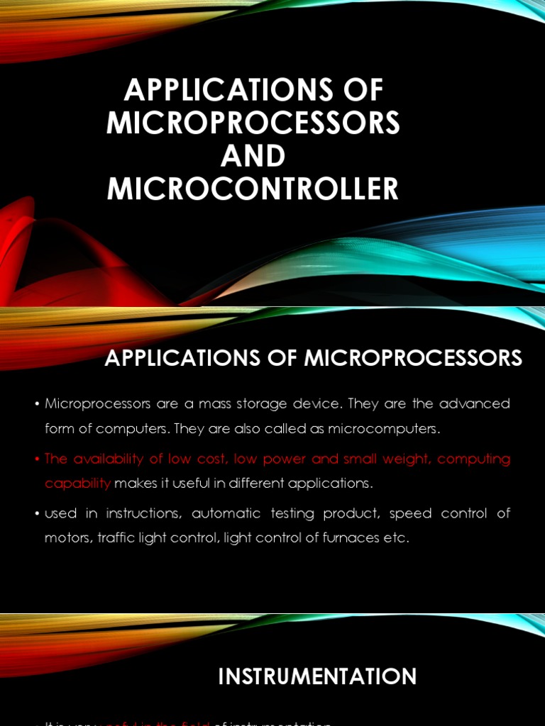 Applications of Microprocessors PDF Microprocessor Instrumentation