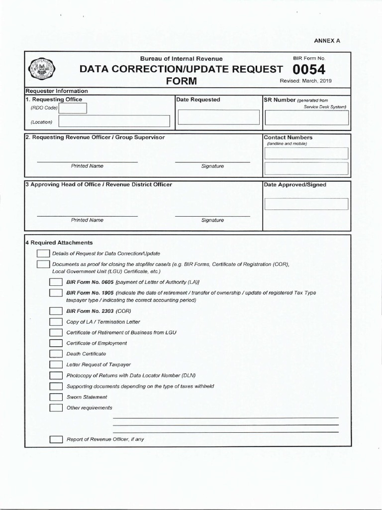 Annex A (00000003) Data Correction | PDF
