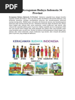 Kliping Keragaman Budaya Indonesia 34 Provinsi Pdf