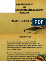 4) PPT On Promotion and Maintenance of Health