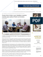 Ponta Porã e Pedro Juan Caballero Mantém Reunião Para Reativar Parlim Na Fronteira - REDENEWS MS