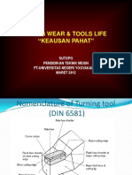 Tools Wear & Tools Life "Keausan Pahat": Sutopo Pendidikan Teknik Mesin Ft-Universitas Negeri Yogyakarta MARET 2012