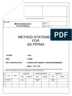 Method Statement For Ss Piping