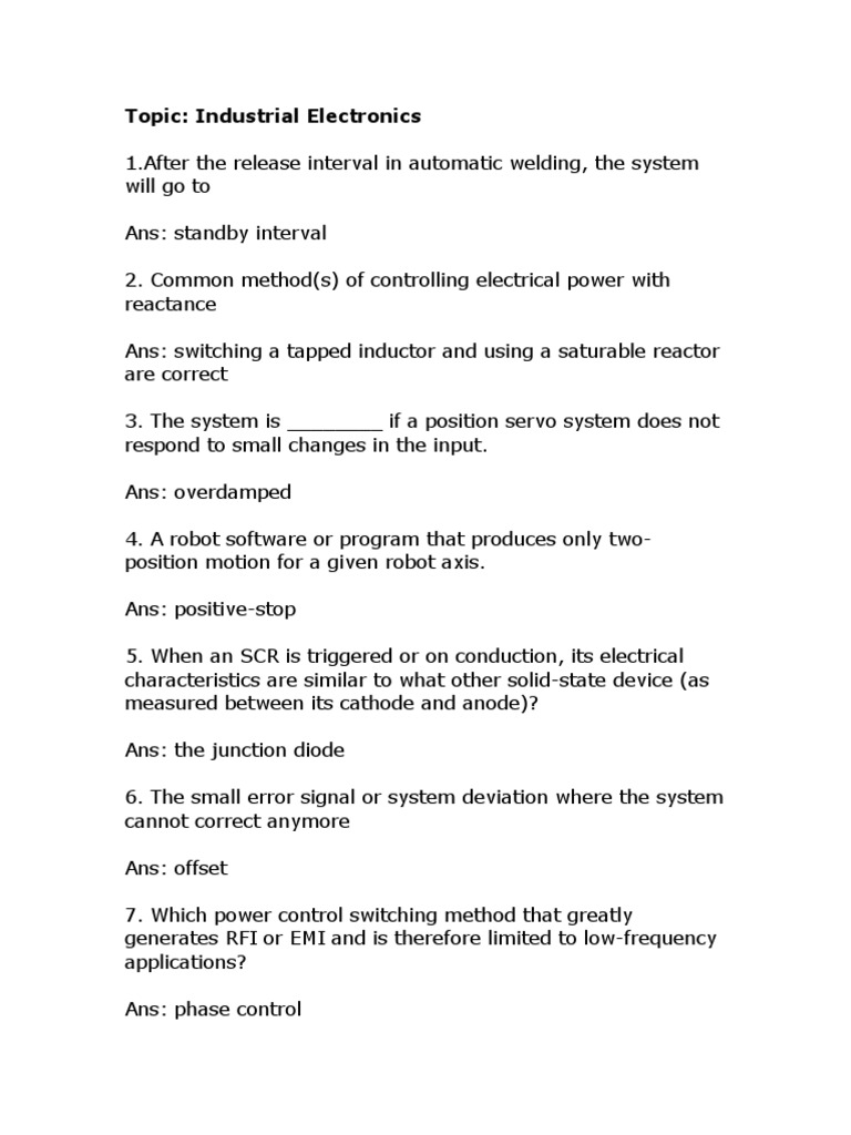 Industrial Electronics PDF Electrical Components Components
