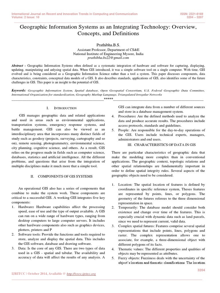 Overview of Geographic Information Systems | PDF | Geographic ...