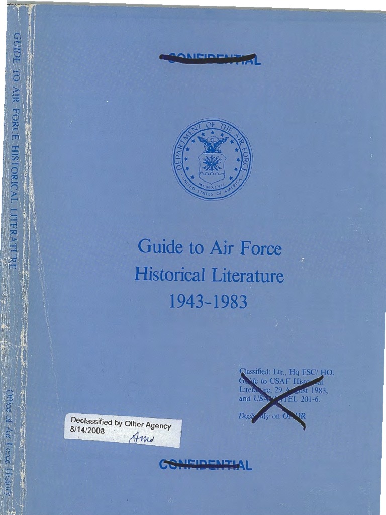 AFD-090630-033 Guide To Air Force Historical Literature 1943 1983 | PDF