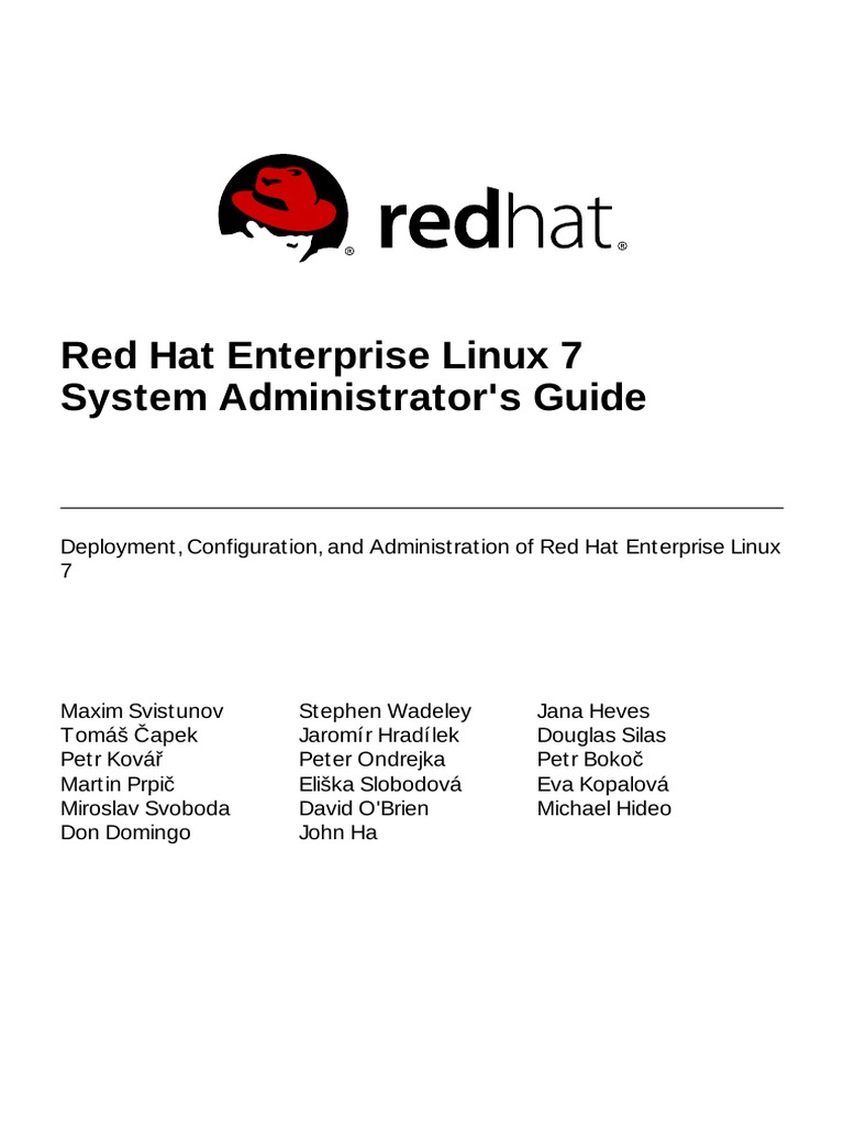 Red Hat Enterprise Linux-7-System Administrators Guide-en-US PDF | PDF ...