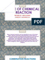 Type of Chemical Reaction: Prepared By-Abhay Bohra Guided by - Aakansha Lal