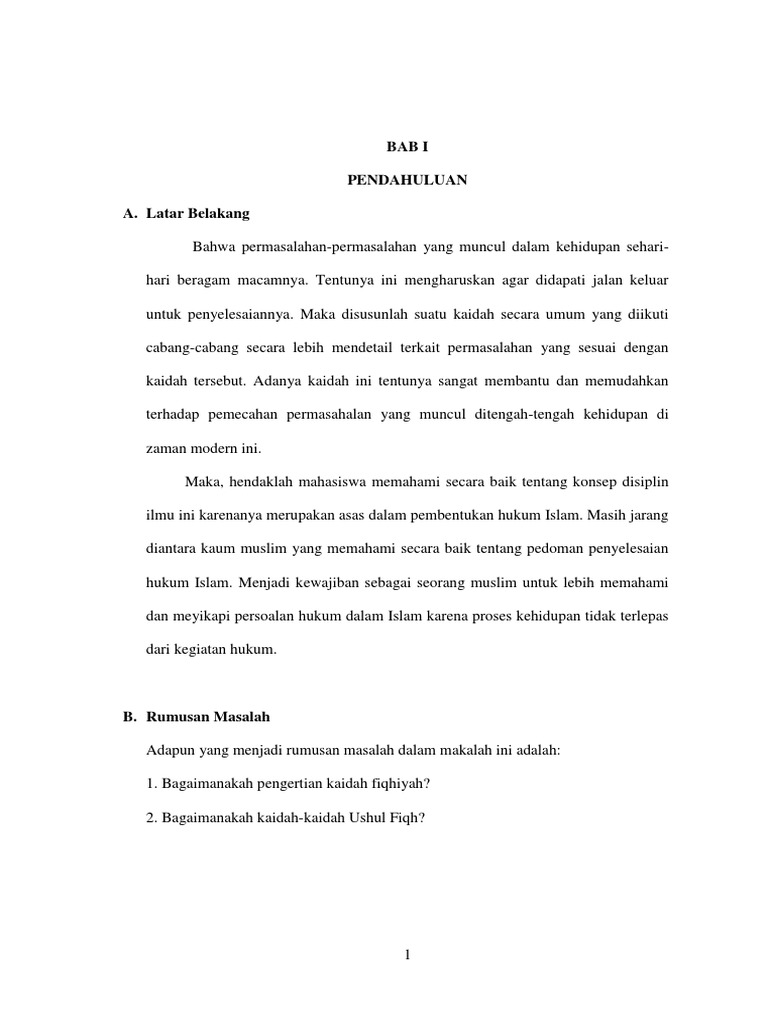 Kaidah Kaidah Ushul Fiqh