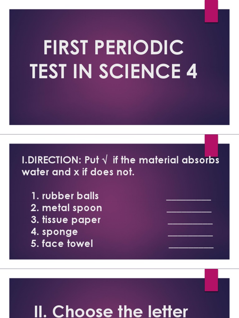 Grade 4 Science Test: Absorption & Waste Disposal | PDF | Waste | Plastic