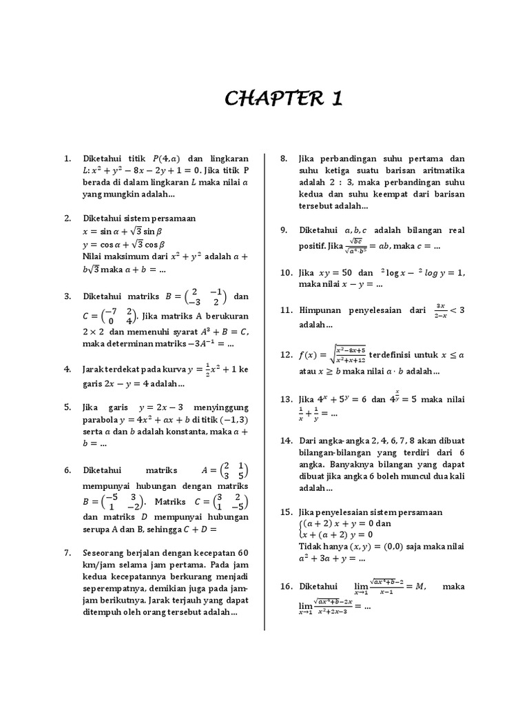 Soal Asli Matematika Ipa Utbk 2019 PDF