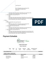 Payment Schedule: Computation Sheet Bank Financing