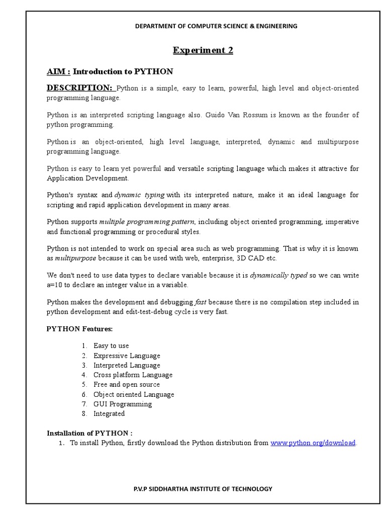 Foss Lab Record (Expr 2,3) | PDF | Programming Language | Python ...