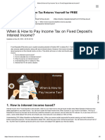 Income Tax On FD Interest Income