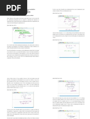 Nptel Optimization Eigenvalues And Eigenvectors Matrix Mathematics