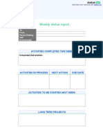 Department Status Report Template