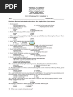 Name: - Grade/Section: - Directions: Read and Understand Each Sentence Then Ring The Letter of Your Answer