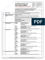 Yuasa Battery Safety Data Sheet