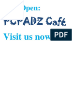 Now Open: PCPADZ Cafe Visit Us Now